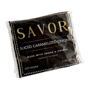 Savor Imports 2 lb. Caramelized Sliced Onions - 12/Case