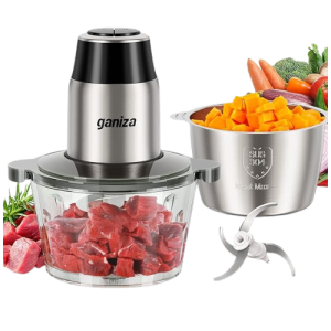 GANIZA Food Processors, Electric Chopper with Meat Grinder & Veggie Chopper