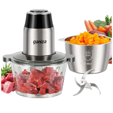 GANIZA Food Processors, Electric Chopper with Meat Grinder & Veggie Chopper