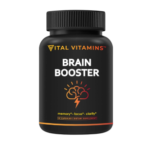 Vital Vitamins Brain Supplements for Memory & Focus - Brain Booster Nootropic - Brain Support for Concentration & Brain Fog - with Ginkgo Biloba