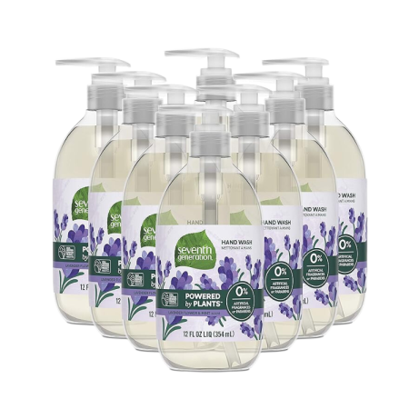 Seventh Generation Hand Soap, Lavender Flower & Mint, 12 oz, 8 Pack (Packaging May Vary)