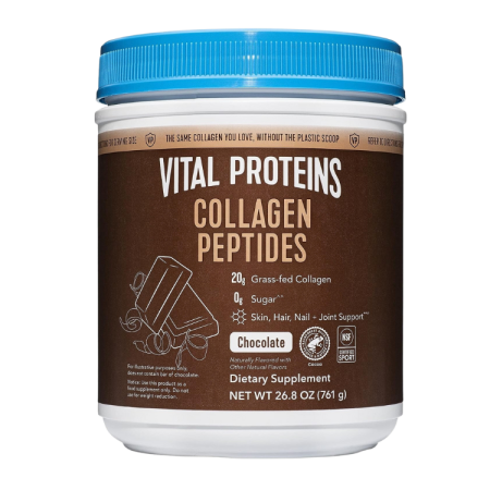 Vital Proteins Chocolate Collagen Powder Supplement (Type I, III) for Skin Hair Nail Joint - Hydrolyzed Collagen - Dairy and Gluten Free - 27g per Serving