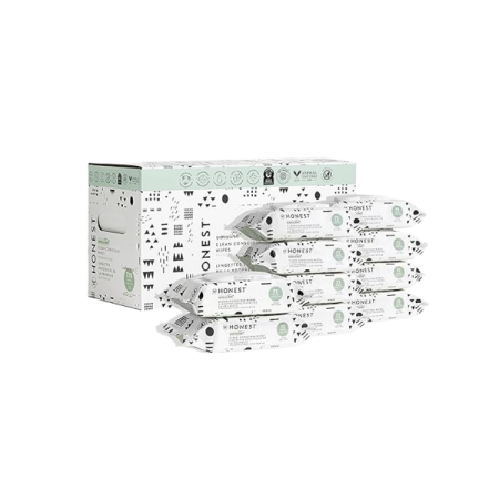 The Honest Company Clean Conscious Diapers | Plant-Based, Sustainable | Rose Blossom + Tutu Cute | Super Club Box, Size 1 (8-14 lbs), 160 Count