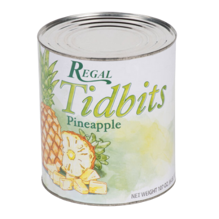 Can Pineapple Tidbits in Natural Juice - 6/Case