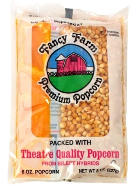 Fancy Farms Popcorn Mini-Max Kit - 8 oz. kit, 36 per case