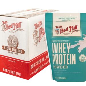 Bob's Red Mill Whey Protein Concentrate, 12oz (Pack of 4) - Keto Friendly, Kosher